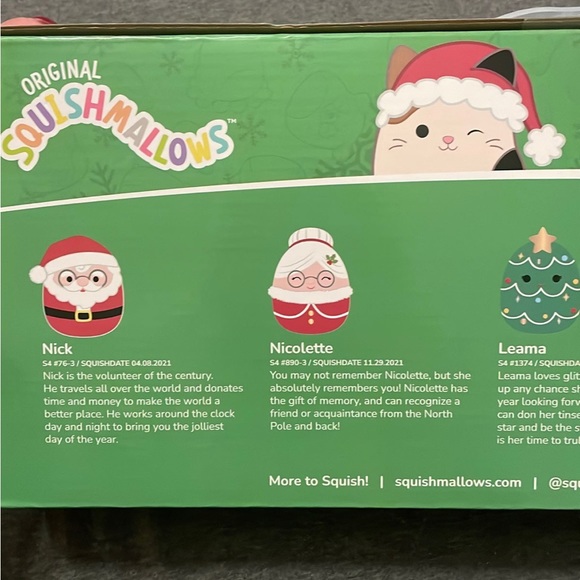 COPY 2022 NEW squishmallow Christmas seasonal squad 5pack nick nicolette leama - Picture 6 of 9